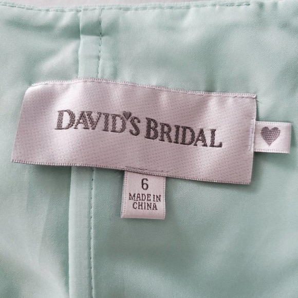 David's Bridal One Shoulder Bridesmaid Dress Sz 6 - Picture 8 of 10